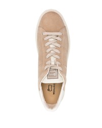 beige Wildleder niedrige Sneakers von Woolrich