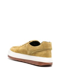 beige Wildleder niedrige Sneakers von Sunnei