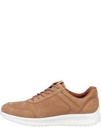 beige Wildleder niedrige Sneakers von Ecco