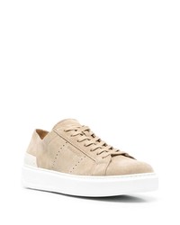 beige Wildleder niedrige Sneakers von Woolrich