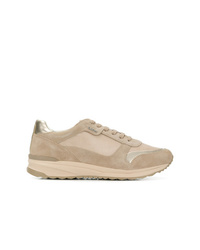 beige Wildleder niedrige Sneakers von Geox