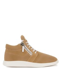 beige Wildleder niedrige Sneakers von Giuseppe Zanotti