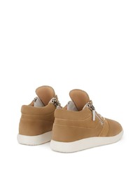 beige Wildleder niedrige Sneakers von Giuseppe Zanotti