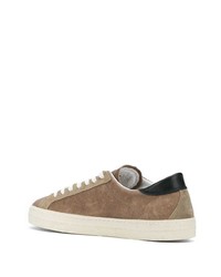 beige Wildleder niedrige Sneakers von D.A.T.E