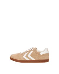 beige Wildleder niedrige Sneakers von Hummel