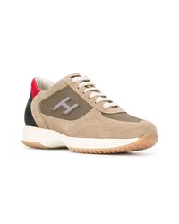 beige Wildleder niedrige Sneakers von Hogan