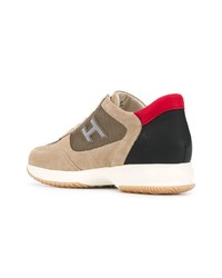 beige Wildleder niedrige Sneakers von Hogan