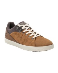 beige Wildleder niedrige Sneakers von Jack Wolfskin