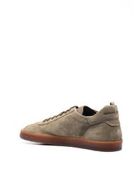 beige Wildleder niedrige Sneakers von Officine Creative