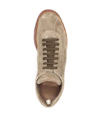 beige Wildleder niedrige Sneakers von Officine Creative