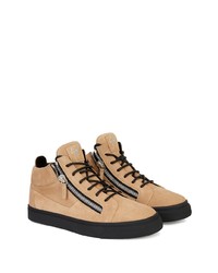 beige Wildleder niedrige Sneakers von Giuseppe Zanotti