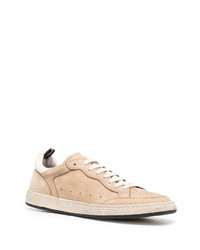 beige Wildleder niedrige Sneakers von Officine Creative