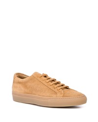 beige Wildleder niedrige Sneakers von Common Projects