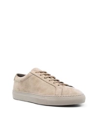 beige Wildleder niedrige Sneakers von Moorer