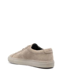 beige Wildleder niedrige Sneakers von Moorer