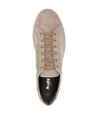 beige Wildleder niedrige Sneakers von Moorer