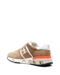 beige Wildleder niedrige Sneakers von Premiata