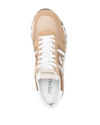 beige Wildleder niedrige Sneakers von Premiata