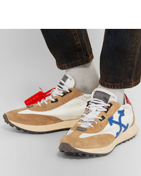 beige Wildleder niedrige Sneakers von Off-White