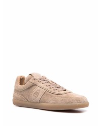 beige Wildleder niedrige Sneakers von Tod's