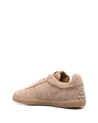 beige Wildleder niedrige Sneakers von Tod's