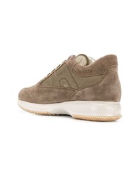 beige Wildleder niedrige Sneakers von Hogan