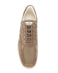 beige Wildleder niedrige Sneakers von Hogan