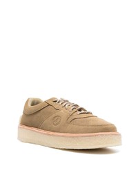 beige Wildleder niedrige Sneakers von Clarks Originals