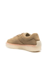 beige Wildleder niedrige Sneakers von Clarks Originals