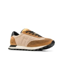 beige Wildleder niedrige Sneakers von Maison Margiela