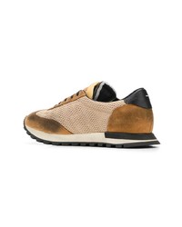 beige Wildleder niedrige Sneakers von Maison Margiela