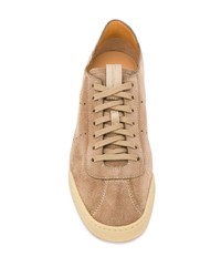 beige Wildleder niedrige Sneakers von Santoni