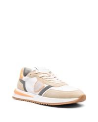 beige Wildleder niedrige Sneakers von Philippe Model Paris