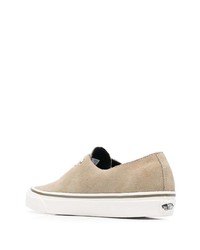 beige Wildleder niedrige Sneakers von Vans