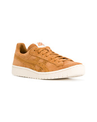 beige Wildleder niedrige Sneakers von Asics