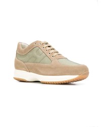 beige Wildleder niedrige Sneakers von Hogan