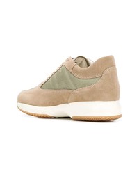 beige Wildleder niedrige Sneakers von Hogan