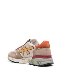 beige Wildleder niedrige Sneakers von Premiata