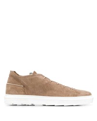 beige Wildleder niedrige Sneakers von Moma