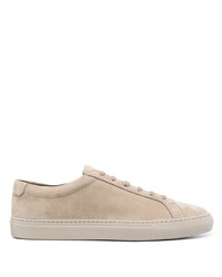 beige Wildleder niedrige Sneakers von Moorer