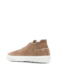 beige Wildleder niedrige Sneakers von Moma