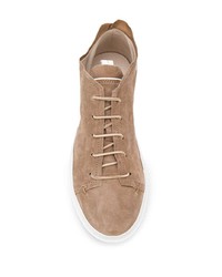 beige Wildleder niedrige Sneakers von Moma