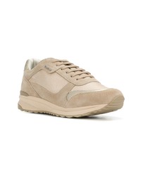 beige Wildleder niedrige Sneakers von Geox