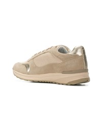 beige Wildleder niedrige Sneakers von Geox