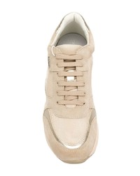 beige Wildleder niedrige Sneakers von Geox