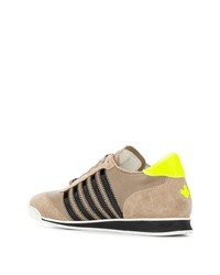 beige Wildleder niedrige Sneakers von DSQUARED2