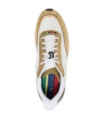 beige Wildleder niedrige Sneakers von PS Paul Smith