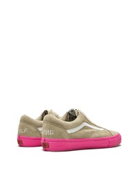 beige Wildleder niedrige Sneakers von Vans