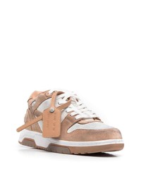 beige Wildleder niedrige Sneakers von Off-White