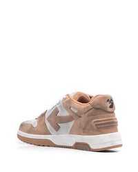 beige Wildleder niedrige Sneakers von Off-White